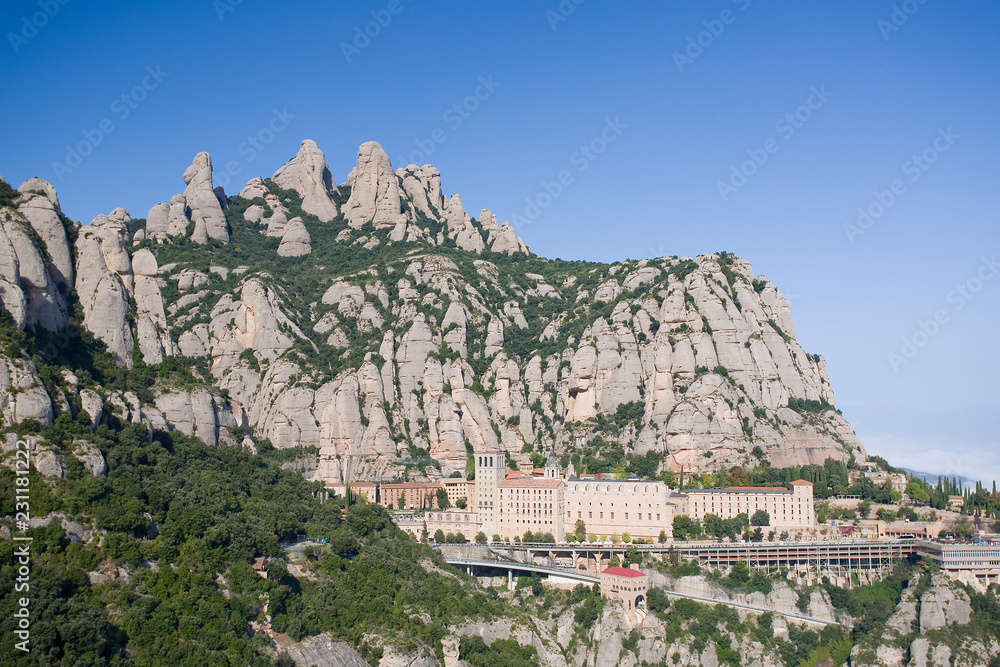 View of Montserrat, Barcelona, Spain.