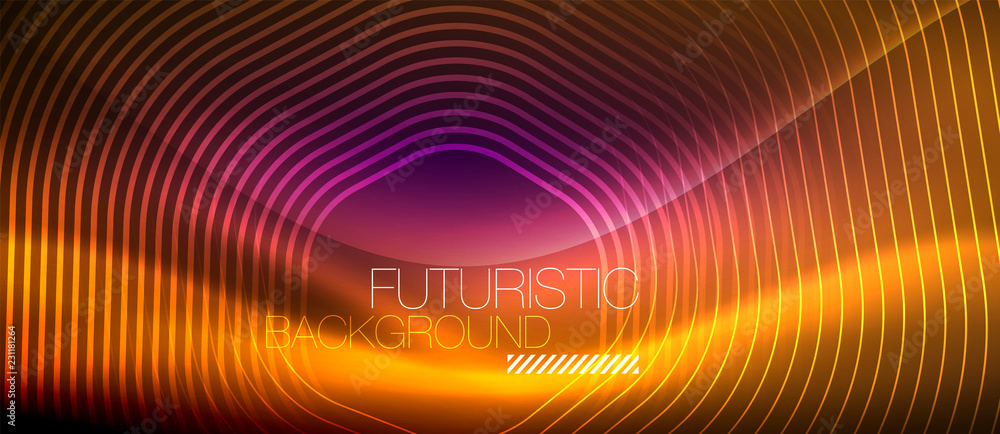 Neon glowing lines, magic energy space light concept, abstract background wallpaper design Neon glowing lines, magic energy space light concept, abstract background wallpaper design