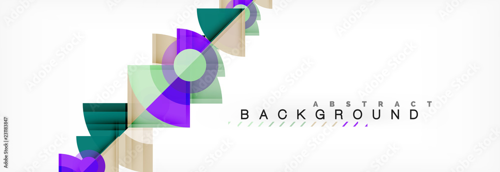 Trendy circles composition geometric background Trendy circles composition geometric background