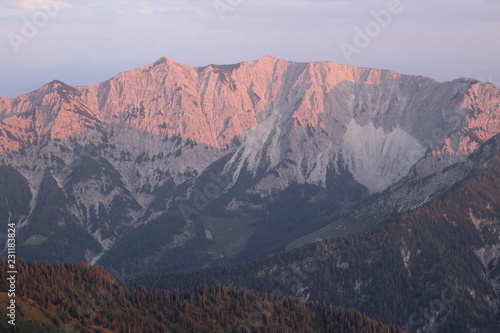 Das Hintere Sonnwendjoch im Licht der letzten Sonnenstrahlen photo