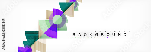 Trendy circles composition geometric background