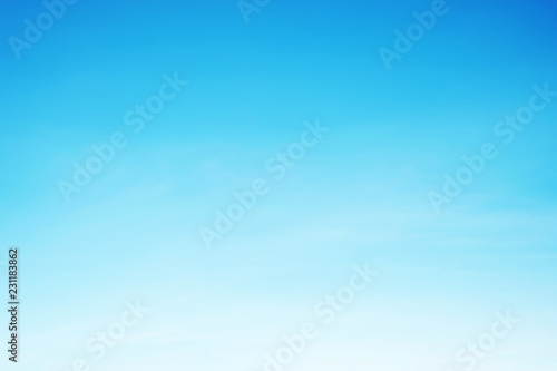 Soft white clouds against blue sky background and copy space
