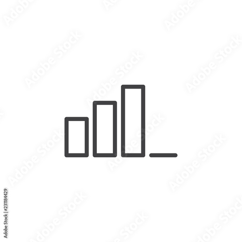 Antenna status bar outline icon. linear style sign for mobile concept and web design. Phone connection level simple line vector icon. Symbol  logo illustration. Pixel perfect vector graphics