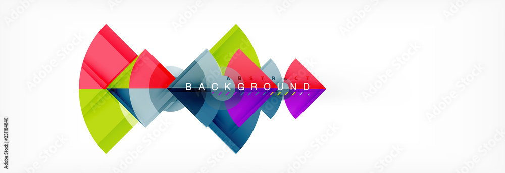 Triangles and circle geometric background Triangles and circle geometric background