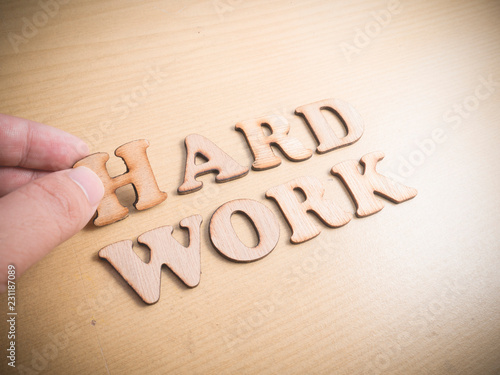 Hard Work Hardwork, Motivational Words Quotes Concept