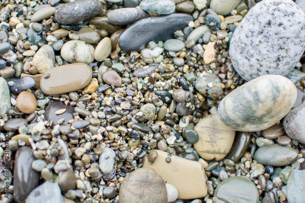 Pebbles on beach Pebbles on beach