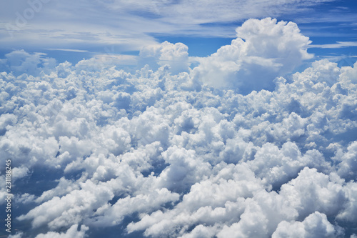 Photography aerial view cloudscape blue sky