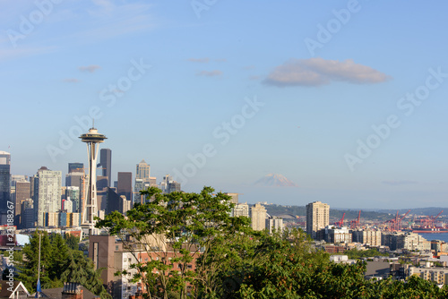 View Mount Rainier from Seattle