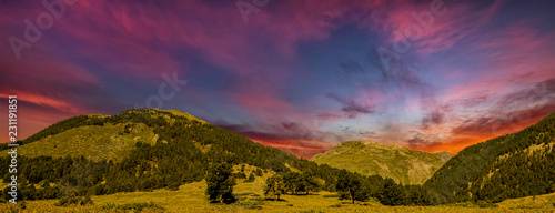 Mountains of aran valley during sunrise, Lleida © vicenfoto