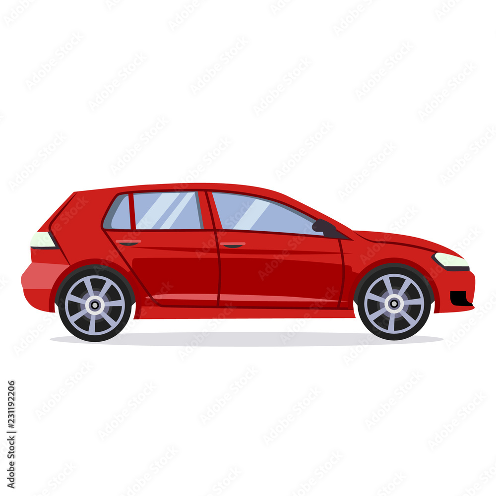 Vector red car