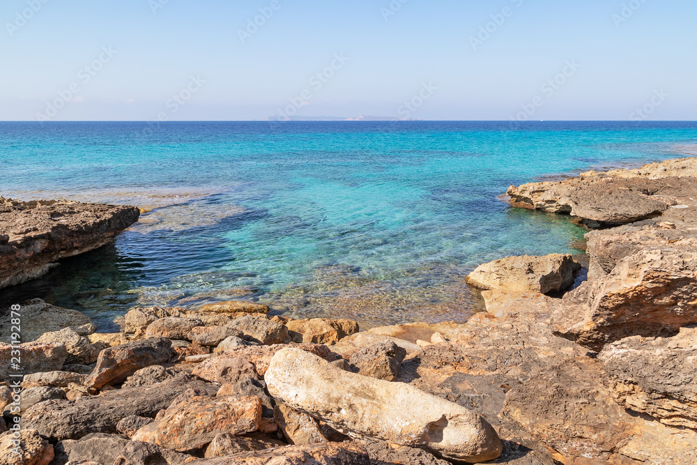 Rocks on the Mediterranean coast Mallorca