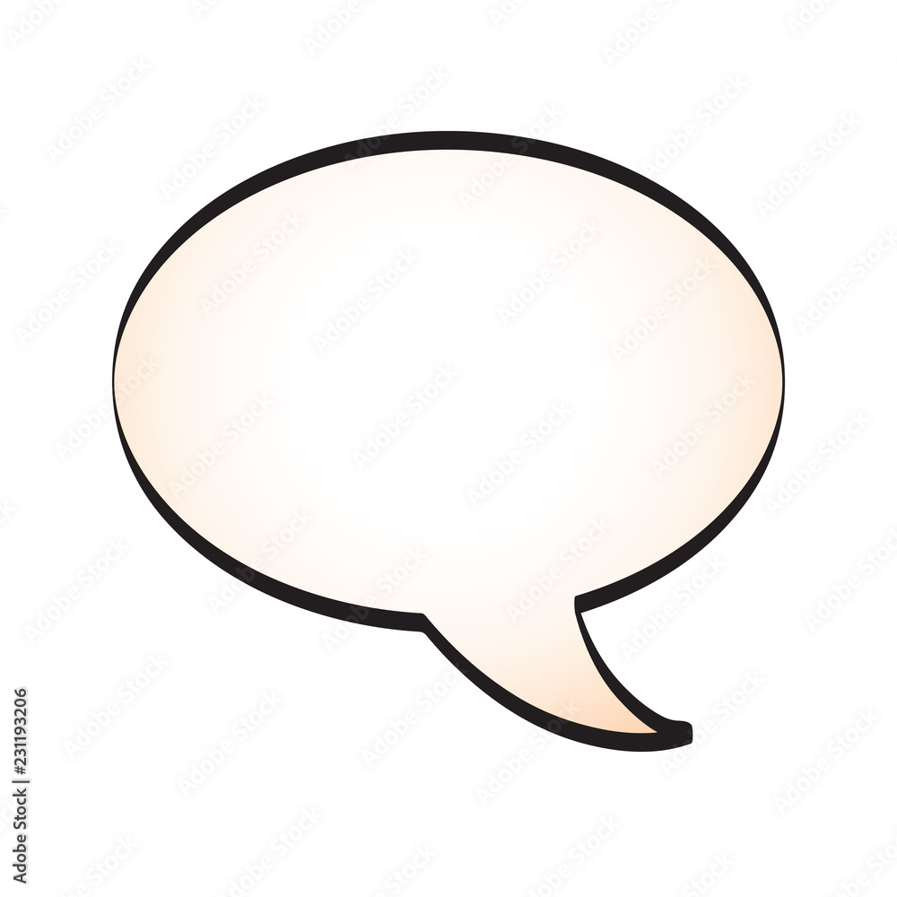 Speech bubble in pop art retro comic style, vector illustration Speech bubble in pop art retro comic style, vector illustration