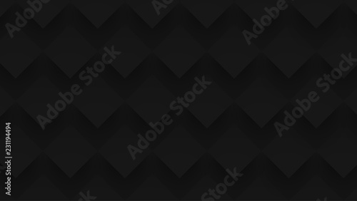 Black abstract geometric background with square pattern.