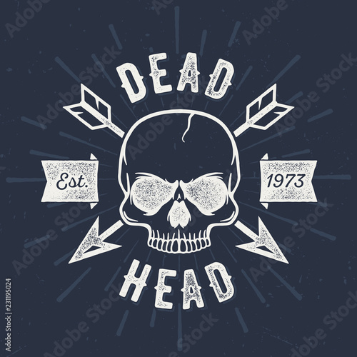 Dead Head - Aged Tee Design For Printing