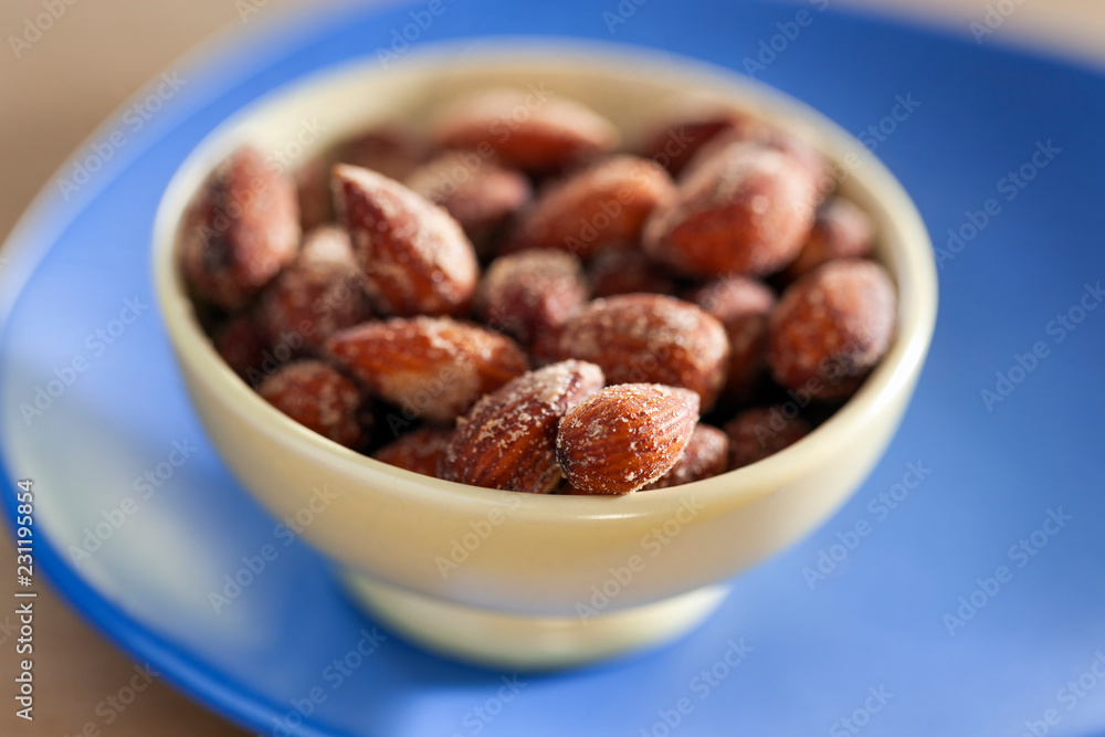 Salted almonds in a bowl Salted almonds in a bowl