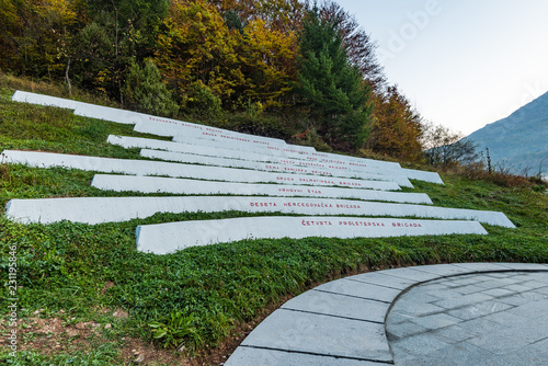 Tjentiste World War II monument,Sutjeska National Park, Bosnia and Herzegovina photo