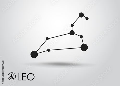 Zodiac and  Grey Gradient Background. Illustration Vector EPS10.