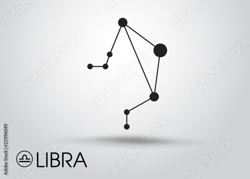 Zodiac and  Grey Gradient Background. Illustration Vector EPS10.