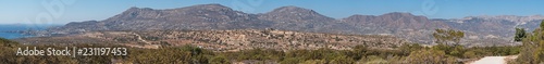 Panoramic view of the village Amopi on Karpathos in Greece © kstipek