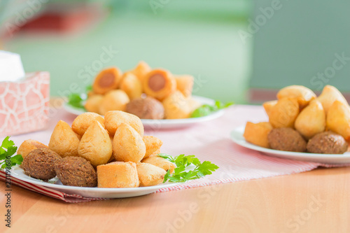 meatballs with sauce - croquete - coxinha 