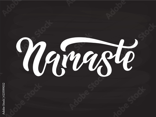 Vector illustration of namaste for for invitation, greeting card, poster, t-shirt.