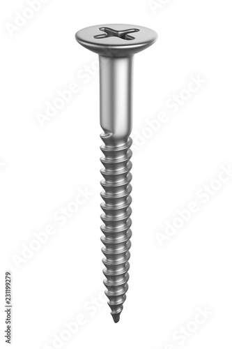 Screw isolated on white background