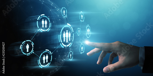 Quadro em tela Human resource management and recruitment employment business concept