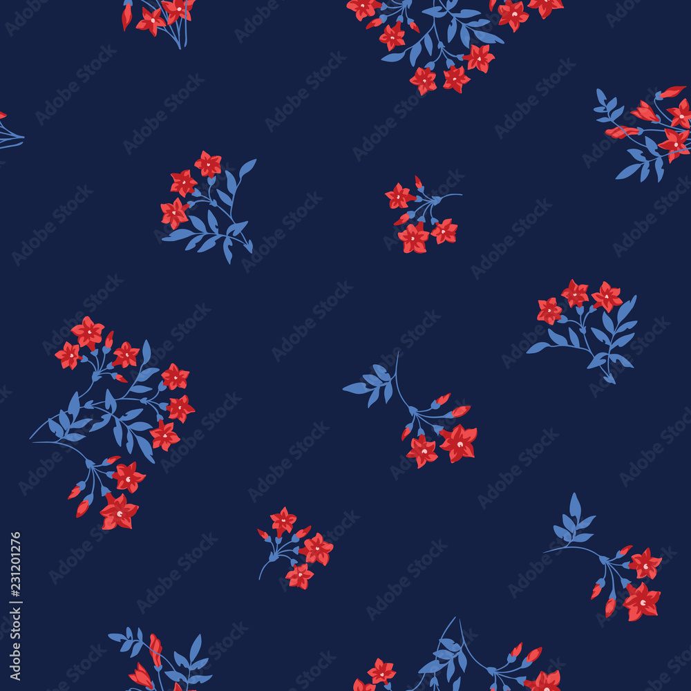 Seamless floral pattren with flower in vector.