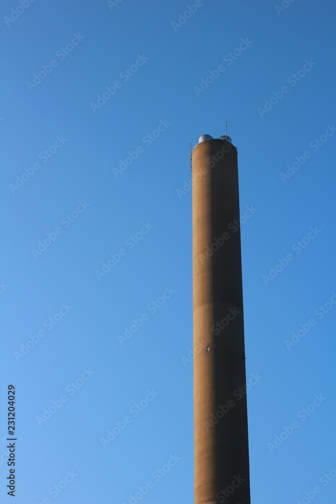Chimney of factory in the sky