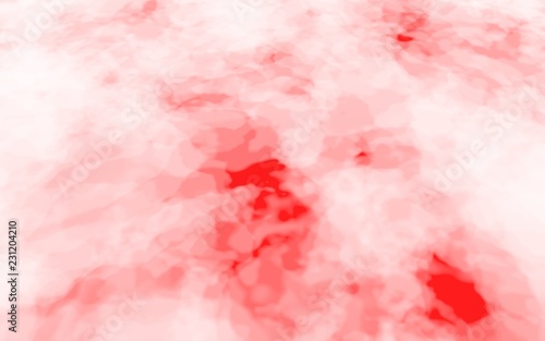 Background of abstract white color smoke isolated on red color background. The wall of white fog. 3D illustration © Plastic man