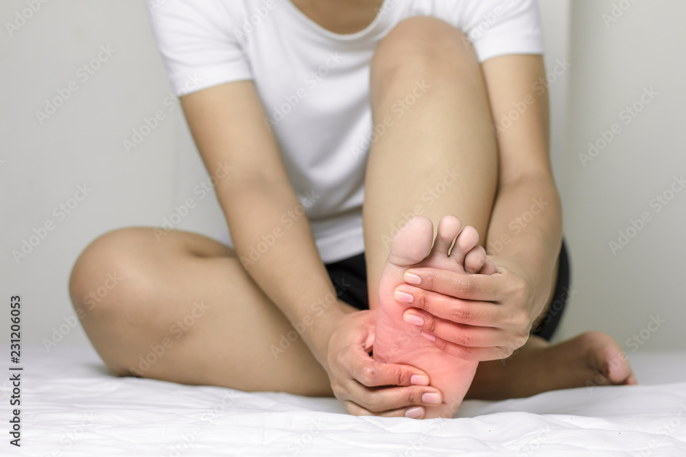 Concept pain in the foot. Concept pain in the foot.