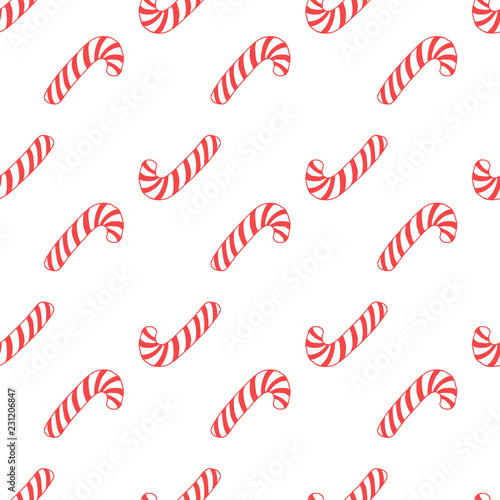 Monochrome christmas pattern with candies