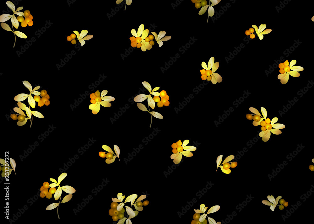Seamless pattern with winter plants. Vector illustration. Seamless pattern with winter plants. Vector illustration.