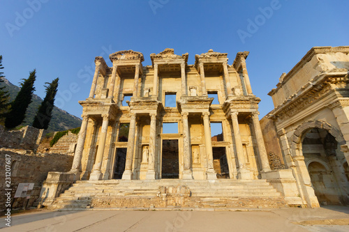 Public places A world heritage ephesus library in the historic city of Turkey.