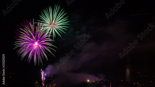 Photos Colorful bavarian fireworks at Landshut - Bavaria - Germany