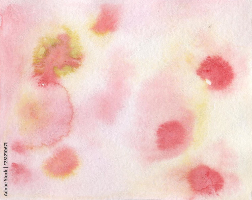 Fototapeta premium Watercolor background in warm colors