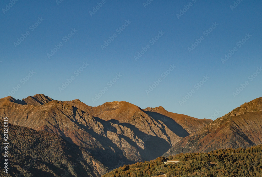 Autumn in the mountains of Krasnaya Polyana