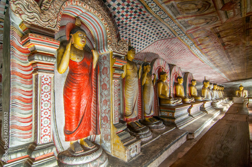 Cave of the Great Kings, Dambulla Cave Temples, UNESCO World Heritage Site, Central Province, Sri Lanka, Asia.