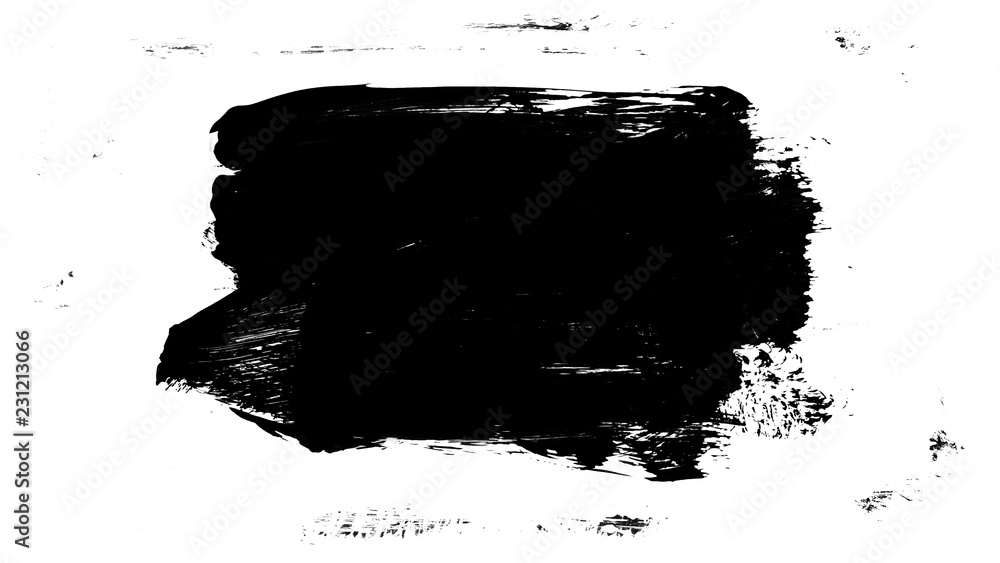 Fototapeta premium Brush stroke and texture. Smear brush on a white background.
