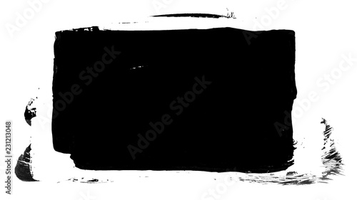 Brush stroke and texture. Smear brush on a white background.