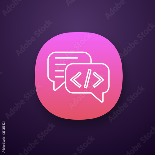 Chatbot coding app icon
