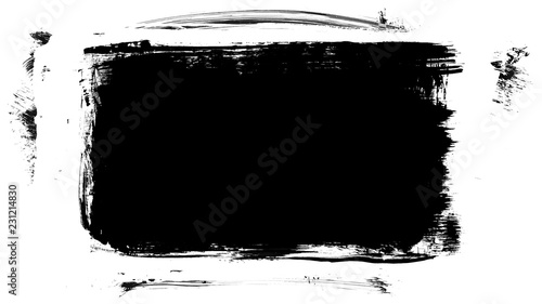 Brush stroke and texture. Smear brush on a white background.