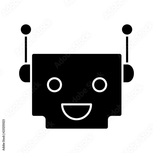 Chatbot glyph icon