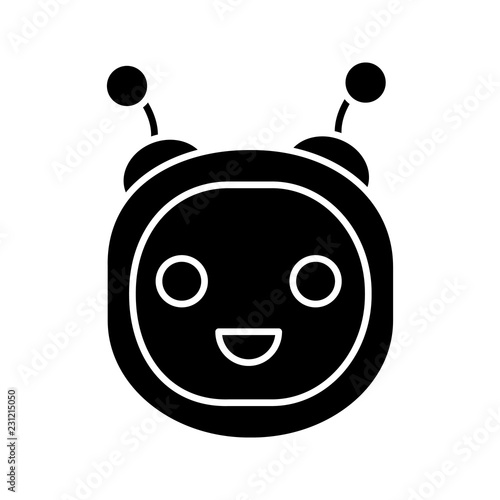 Chatbot glyph icon