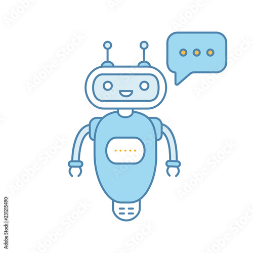 Chatbot typing answer color icon