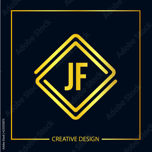Initial Letter JF Logo Template Design Vector Illustration