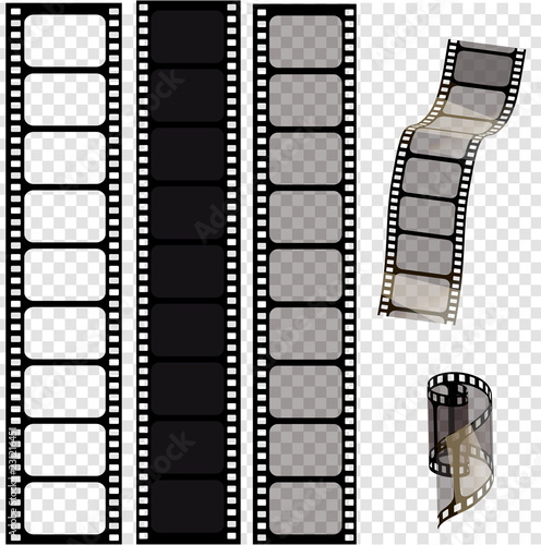 Set of vector film strips .Vector illustration of 10 EPS.stampunk style