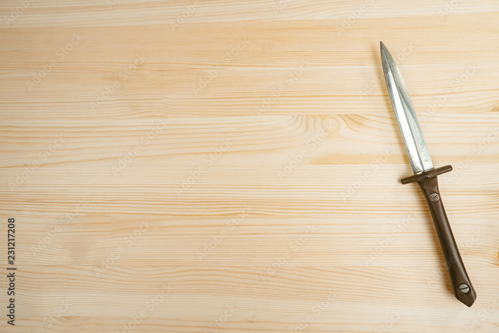 knife lying on the table knife lying on the table