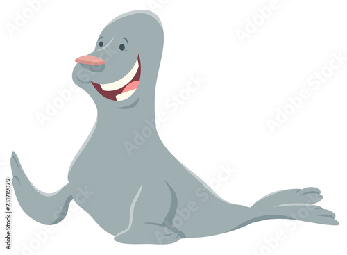 cartoon seal funny animal character