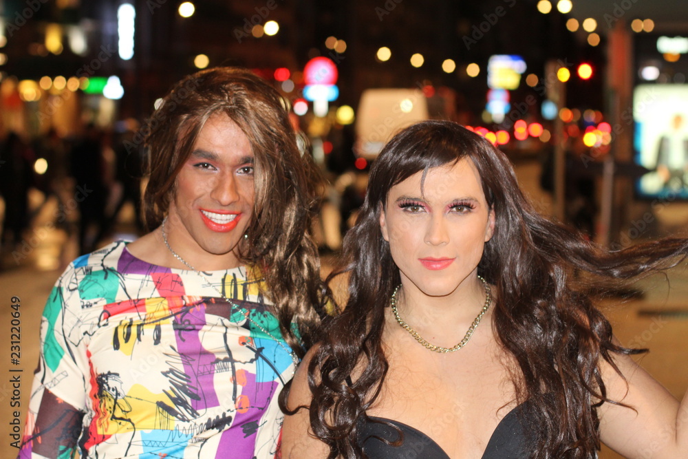 Drag queens enjoying a night out Drag queens enjoying a night out